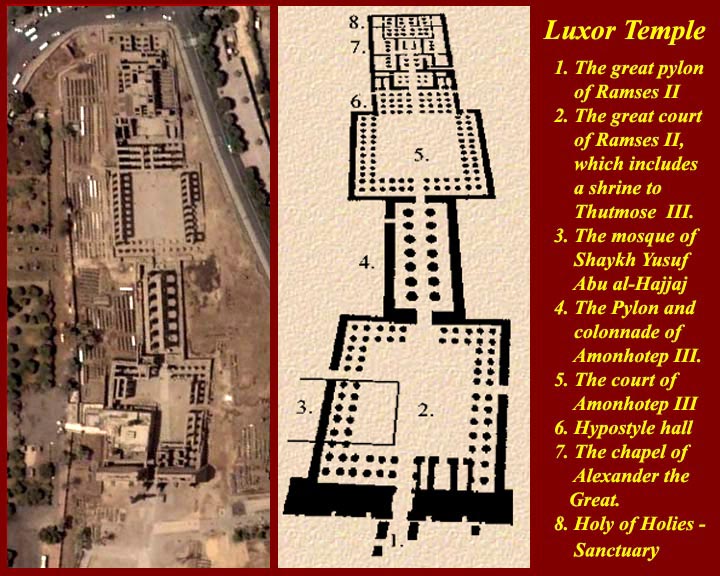 Images and Places, Pictures and Info luxor temple plan